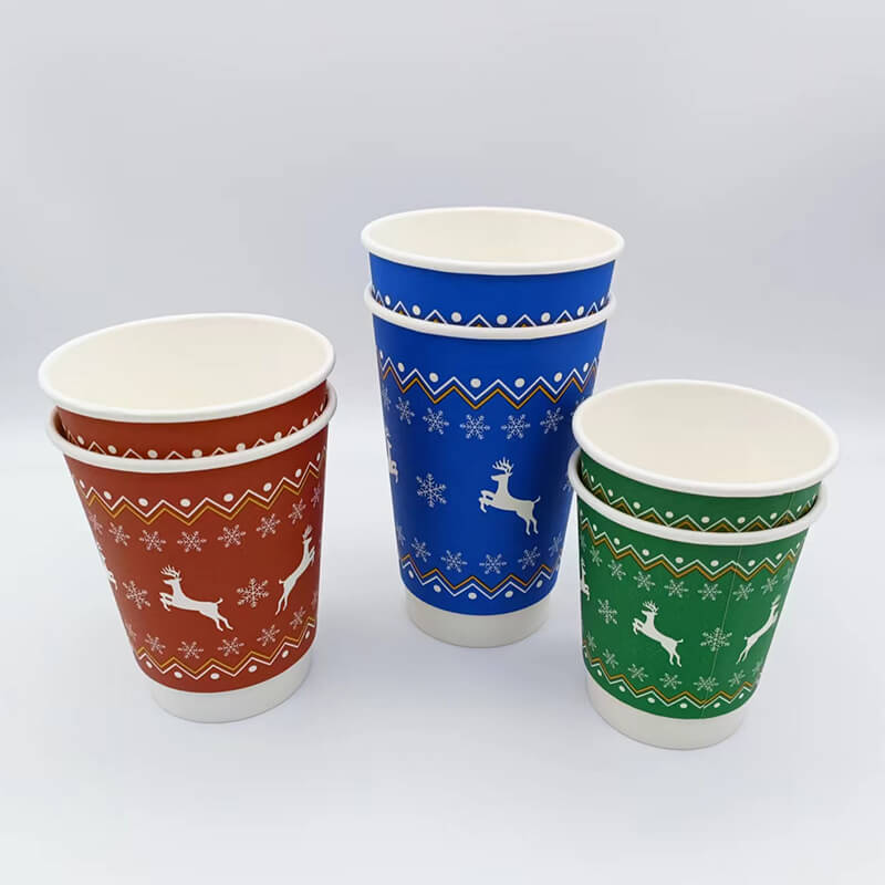 tazas de café de papel de navidad