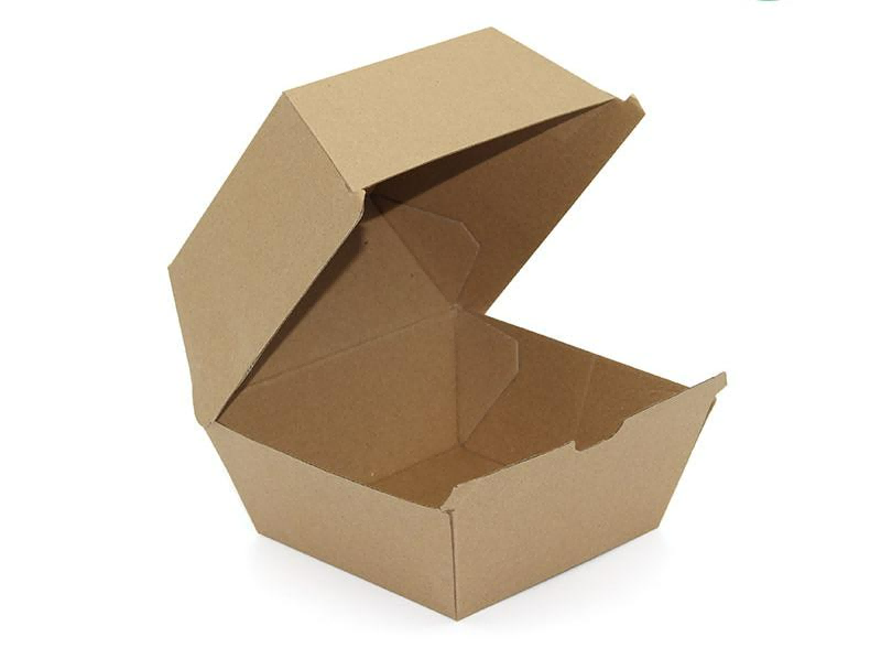 Caja para hamburguesas de papel kraft