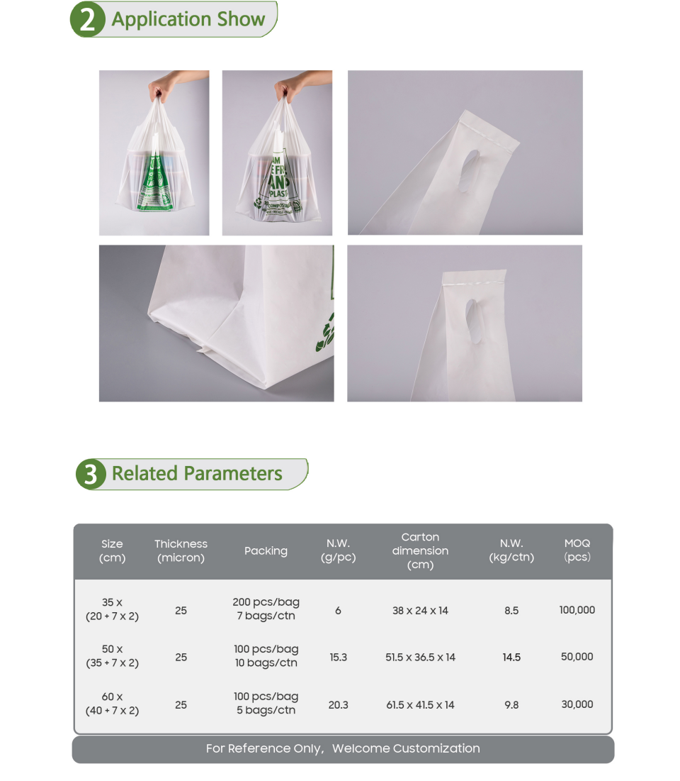bolsa de plástico biodegradable