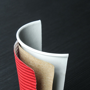 taza de papel de café de pared ondulada